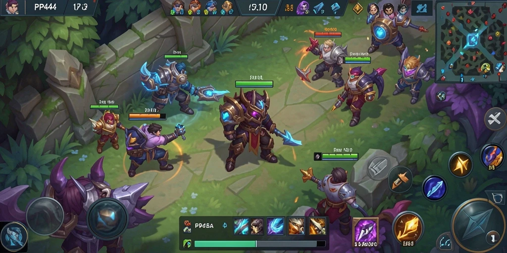 Tangkapan layar gameplay PP444 dengan karakter yang sedang bertarung.